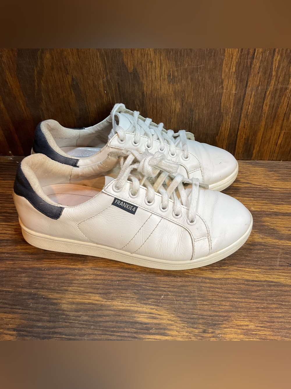 Frankie4 Sneakers Women 7 White Jackie Comfortable Orthotic Lace Up Leather